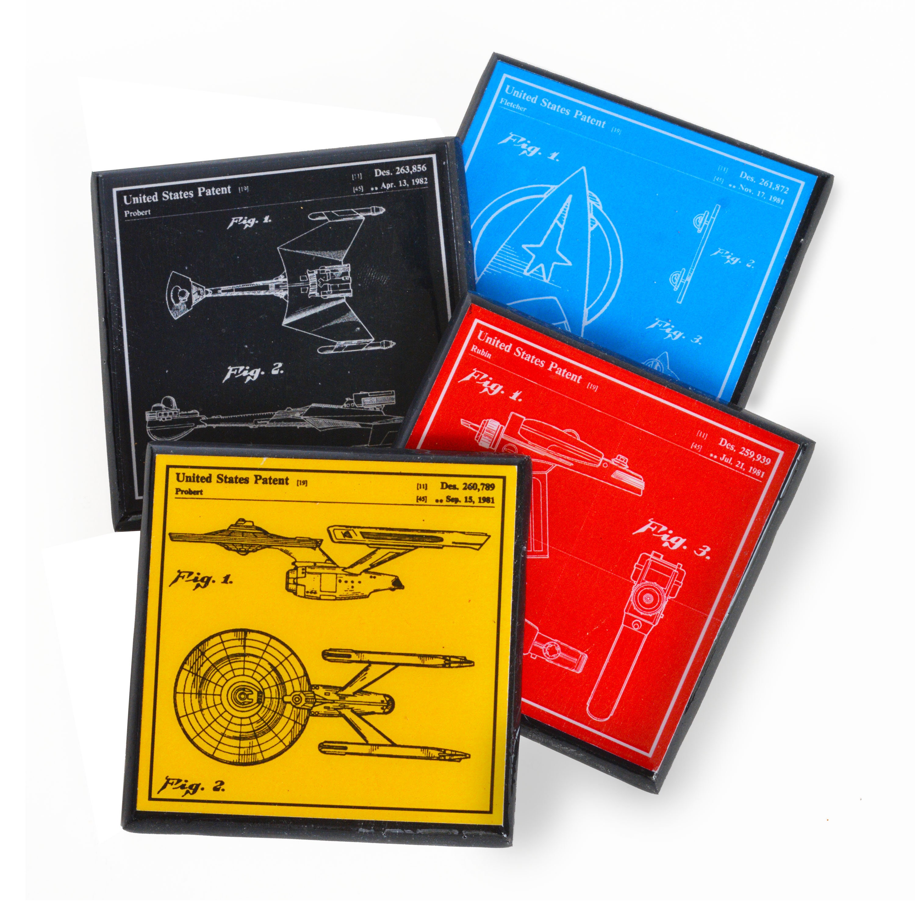 Star Trek Patent Art Coaster Set