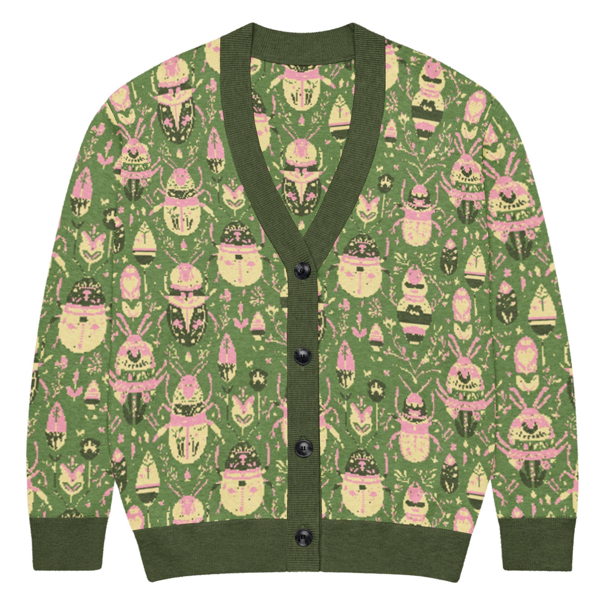 FUNNY COLOR KNIT CARDIGAN TOP AMERI FUNNY YARN KNIT JACKET Ameri