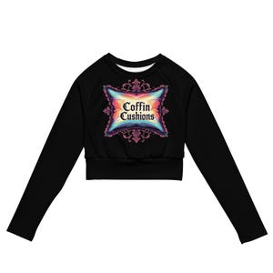 Recycled long-sleeve crop top