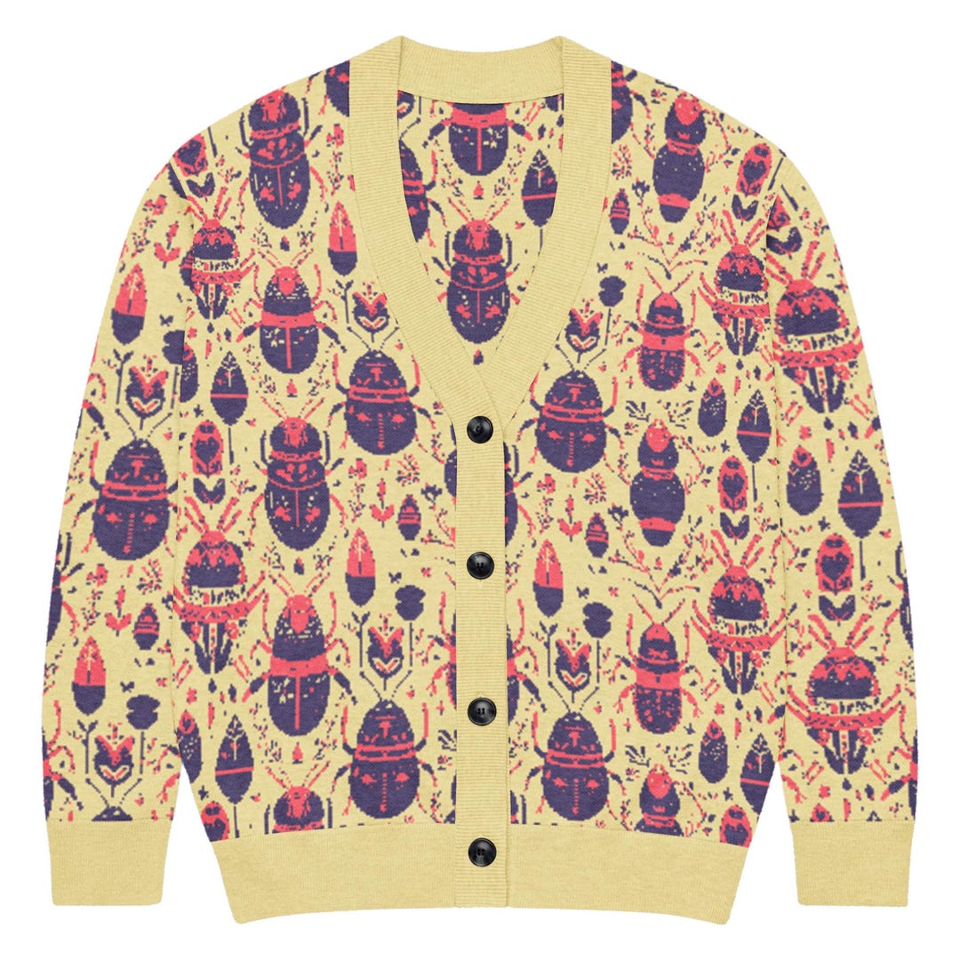 Bug Collection! Knitted Cardigan - Etsy