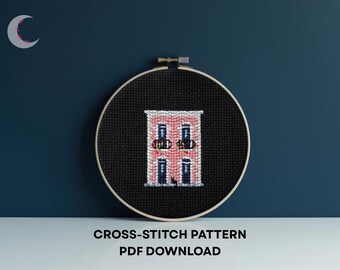 Cross Stitch Pattern Guava House Old San Juan Puerto Rico PDF