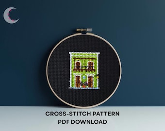 Cross Stitch Pattern Spanish Lime House Old San Juan Puerto Rico PDF