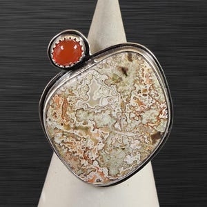 Anel Crazy Lace e Opala de Fogo -