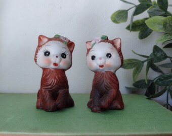 Vintage Cute Kitty Cat Salt & Pepper Shakers