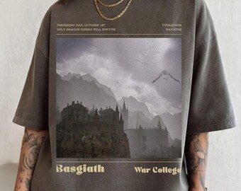 Camiseta de la Escuela de Guerra Basgiath / Camiseta de la Cuarta Ala Dragon Rider Violet Sorrengail Xaden Riorson Fantasy Bookish The Empyrean Series Booktok