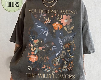 Abraxos Wyvern Comfort Colors Shirt, Manon Blackbeak Throne Of Glass Tee, Abraxos flower Co Shirts, Dragon Flower SJM, Bookish Gift