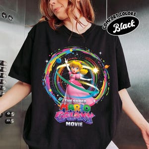 Super Mario Galaxy Movie Poster Name Shirt,Universal Studios Super Mario Tee,Mario Since 85 Tee,Universal Orlando Birthday Gift,Disney Shirt image 4