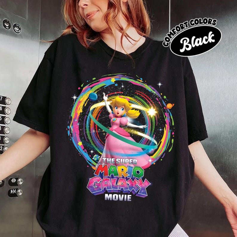 Super Mario Galaxy Movie Poster Name Shirt,Universal Studios Super Mario Tee,Mario Since 85 Tee,Universal Orlando Birthday Gift,Disney Shirt image 4