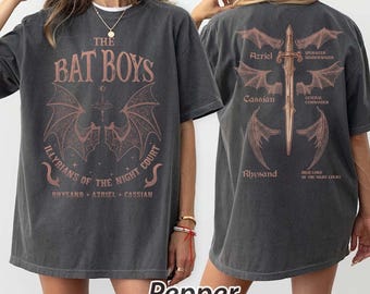 Comfort Colors The Bat Boys Double Side Shirt, Bat Boys Shirt, Cassian General Tshirt, Azriel Shirt, Rhysand Shirt