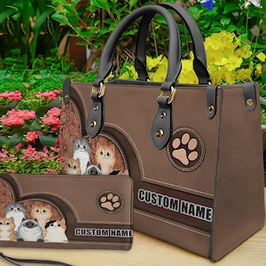 Sac à main et portefeuille personnalisés en cuir pour chien, sac à bandoulière pour chien teckel, sac personnalisé, sac à main rétro, cadeau de fête des mères, cadeau pour maman.