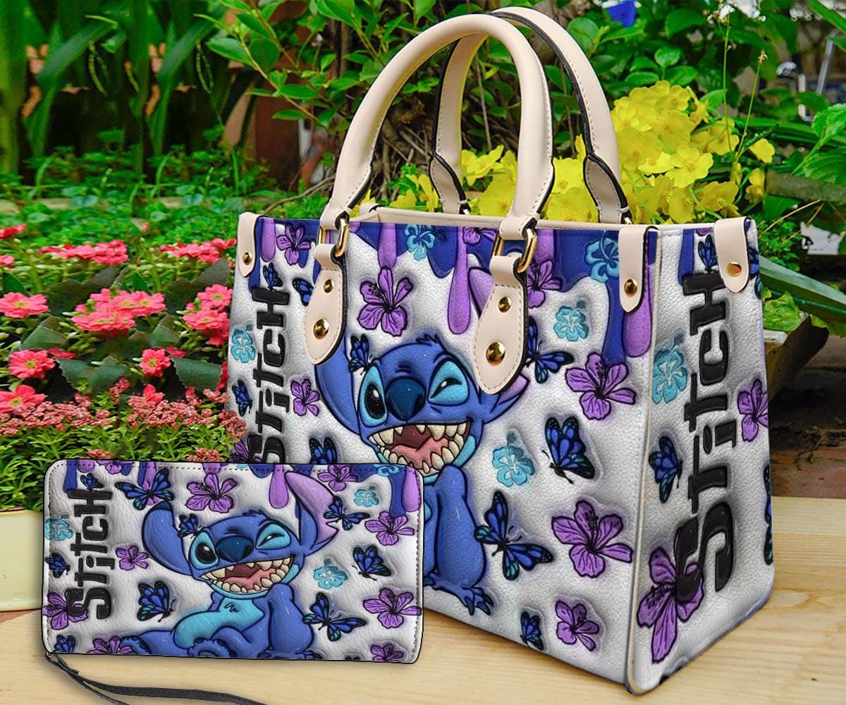 Personalized Stitch Leather Handbag, Stitch Handbag