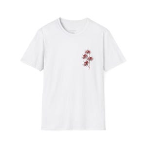 Samurai Spiderlily T-Shirt, Japanese Floral Tee, Unisex Cotton Shirt, Asian Art Top, Gift for Nature Lover, Cultivated Wildflower Apparel