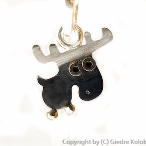 MOOSE Silver Pendant Mini Zoo series