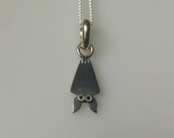 BAT sterling silver pendant from Mini Zoo series