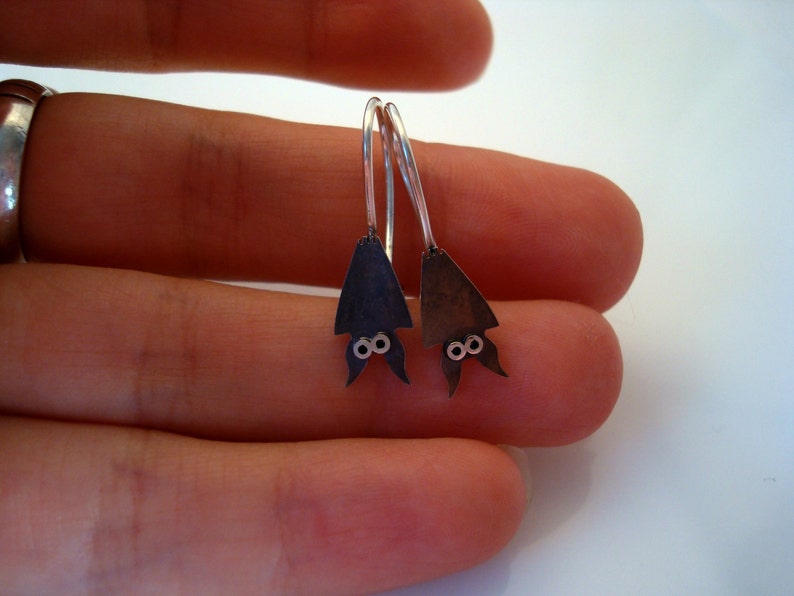 BAT Dangle Sterling Silver Earrings Mini Zoo series image 4