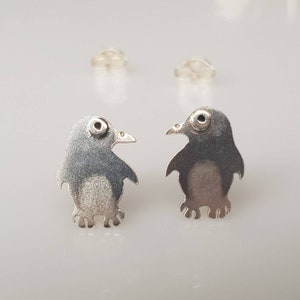 Penguin Sterling Silver Stud Earrings