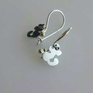 MONKEY Silver Hook Earrings Mini Zoo series image 6