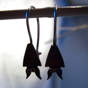 BAT Dangle Sterling Silver Earrings Mini Zoo series image 5