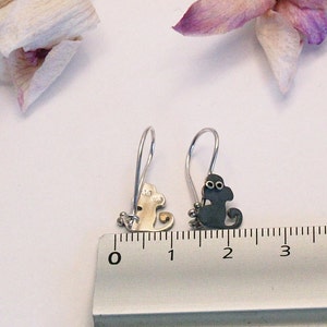 MONKEY Silver Hook Earrings Mini Zoo series image 4