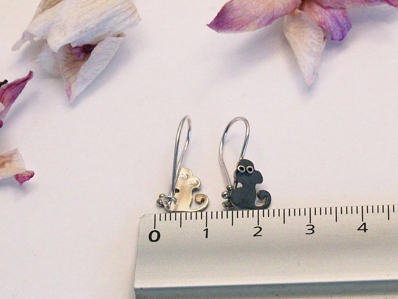 MONKEY Silver Hook Earrings Mini Zoo series image 4