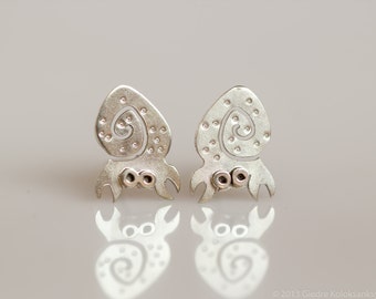 CRAB Sterling Silver Stud Earrings Mini Zoo series