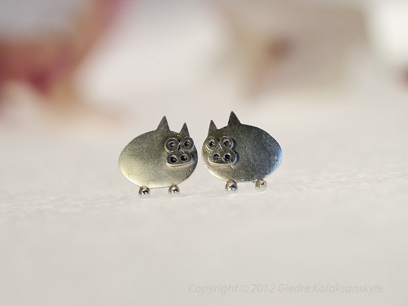 PIGLET Sterling Silver Stud Earrings Mini Zoo image 2