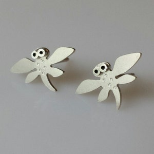 DRAGONFLY Stud Earrings Sterling Silver Mini Zoo