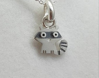 RACOON charm pendant Sterling Silver Mini Zoo