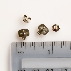 SKULL Stud Earrings Sterling Silver Mini Zoo image 4