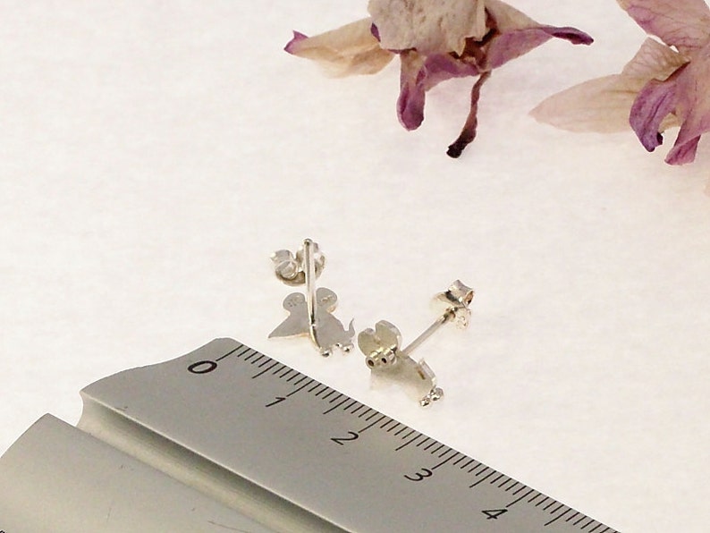 MOUSE Stud Earrings Sterling Silver Mini Zoo series image 4