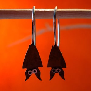 BAT Dangle Sterling Silver Earrings  Mini Zoo series