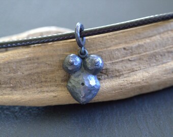 Collar rústico de plata martillada con colgante del zodíaco VIRGO hecho a mano, joyería astrológica.