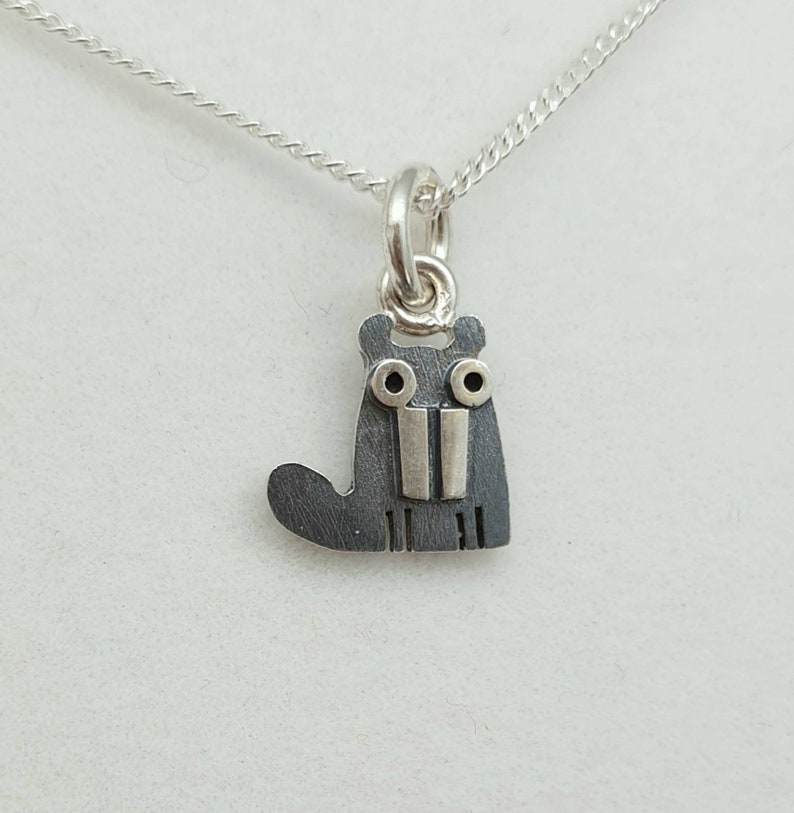 BEAVER Sterling Silver Charm pendant Mini Zoo series image 1