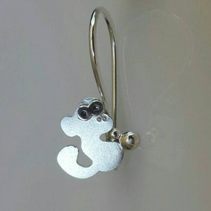 MONKEY Silver Hook Earrings Mini Zoo series image 7