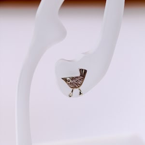 Little BIRD Earrings Sterling Silver Mini Zoo series image 2