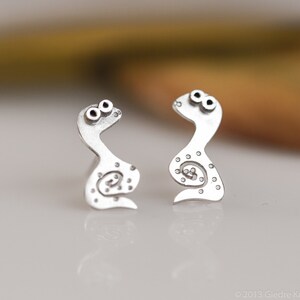 SNAKE Stud Earrings Sterling Silver Mini Zoo