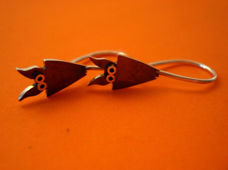BAT Dangle Sterling Silver Earrings Mini Zoo series image 2