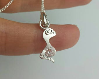 SNAKE silver charm necklace from Mini Zoo series