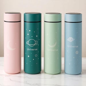 Slimme thermosfles met temperatuurweergave Thermosbeker van roestvrij staal Voedselthermos voor thee Waterfles met warmhoudbeker