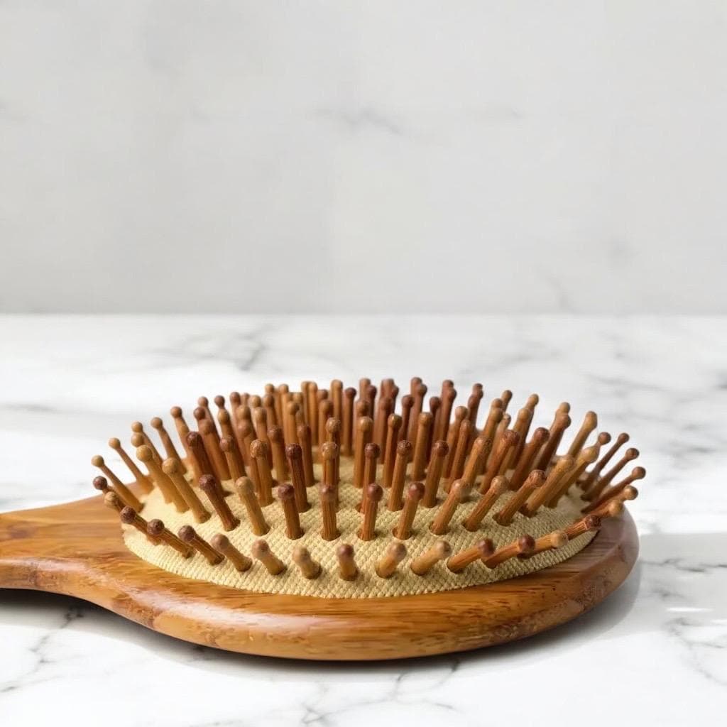 Eco Bamboo Hair Brush Nature Wooden Anti-Static Detangle Brush Hair Scalp Massage Comb Air Cushion Styling Tools for Women Men