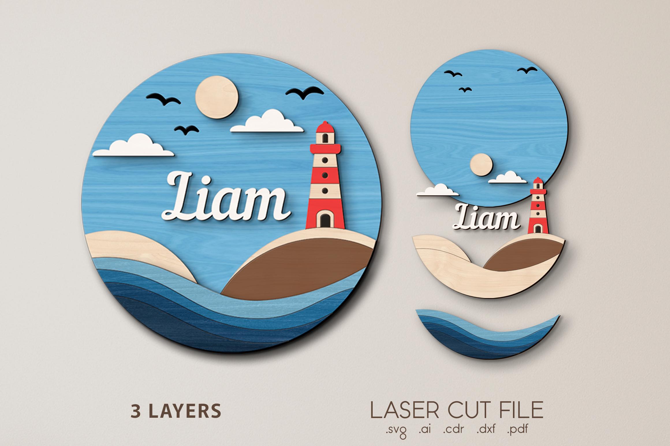 Baby Name Signs Bundle SVG for Glowforge, Laser Cut Files, Nursery ...