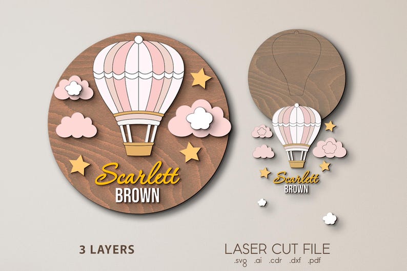 Baby Name Signs Bundle SVG for Glowforge, Laser Cut Files, Nursery ...