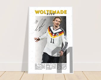 Nick Woltemade Football Poster | Woltemade Wall Art | Football Print | Gift for Football Fans | Signed Football Poster | DFB