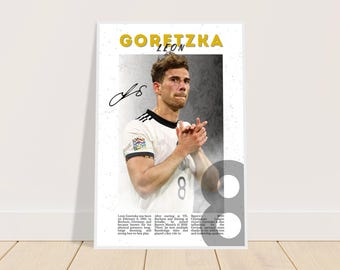 Leon Goretzka Football Poster | Goretzka Wall Art | Football Print | Gift for Football Fans | Signed Football Poster | DFB