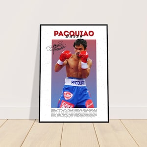 Manny Pacquiao Poster | Manny Pacquiao Wall Art | Boxing Print | Gift for Boxing Fan | Signed Boxing Poster | Philippines