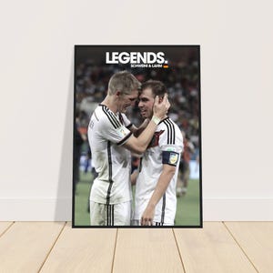 Schweinsteiger & Lahm Poster | Legends Football Wall Art | Football Print | Gift for a Football Fan | Germany World Cup 2014