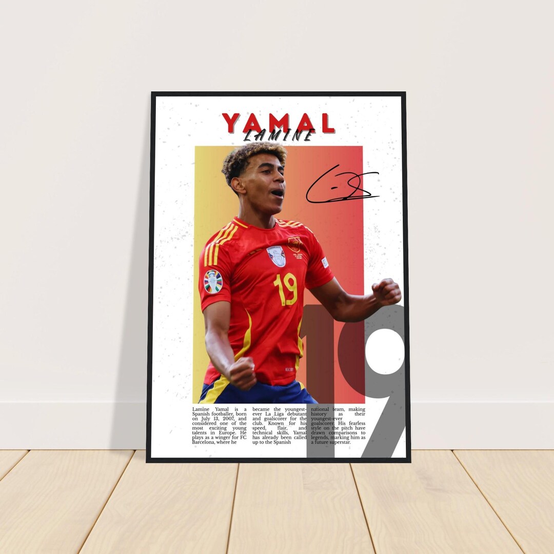 Yamal Rasmlar Lamine Yamal Football Poster | Yamal Wall Art | Soccer Print | Gift for ...