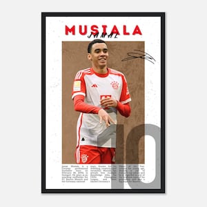 Jamal Musiala Football Poster | Musiala Wall Art | Soccer Print | Gift for Football Fan | Signed Football Poster | Sports Decor | FC Bayern