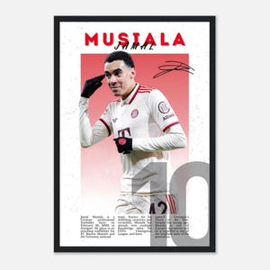 Jamal Musiala Football Poster | Musiala Wall Art | Soccer Print | Gift for Football Fan | Signed Football Poster | Sports Decor | FC Bayern