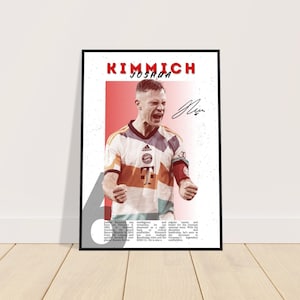 Joshua Kimmich Football Poster | Kimmich Wall Art | Football Print | Gift for Football Fans | Signed Poster | Bayern Munich